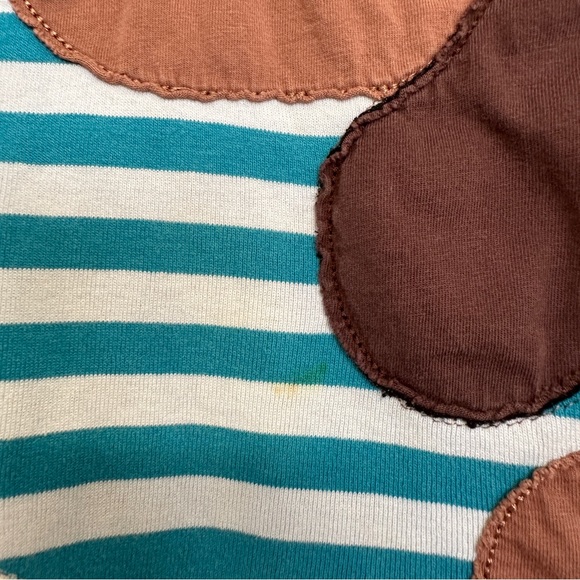 Mini Boden 5-6y dachsund dog doxie applique canine bone striped - Picture 3 of 6